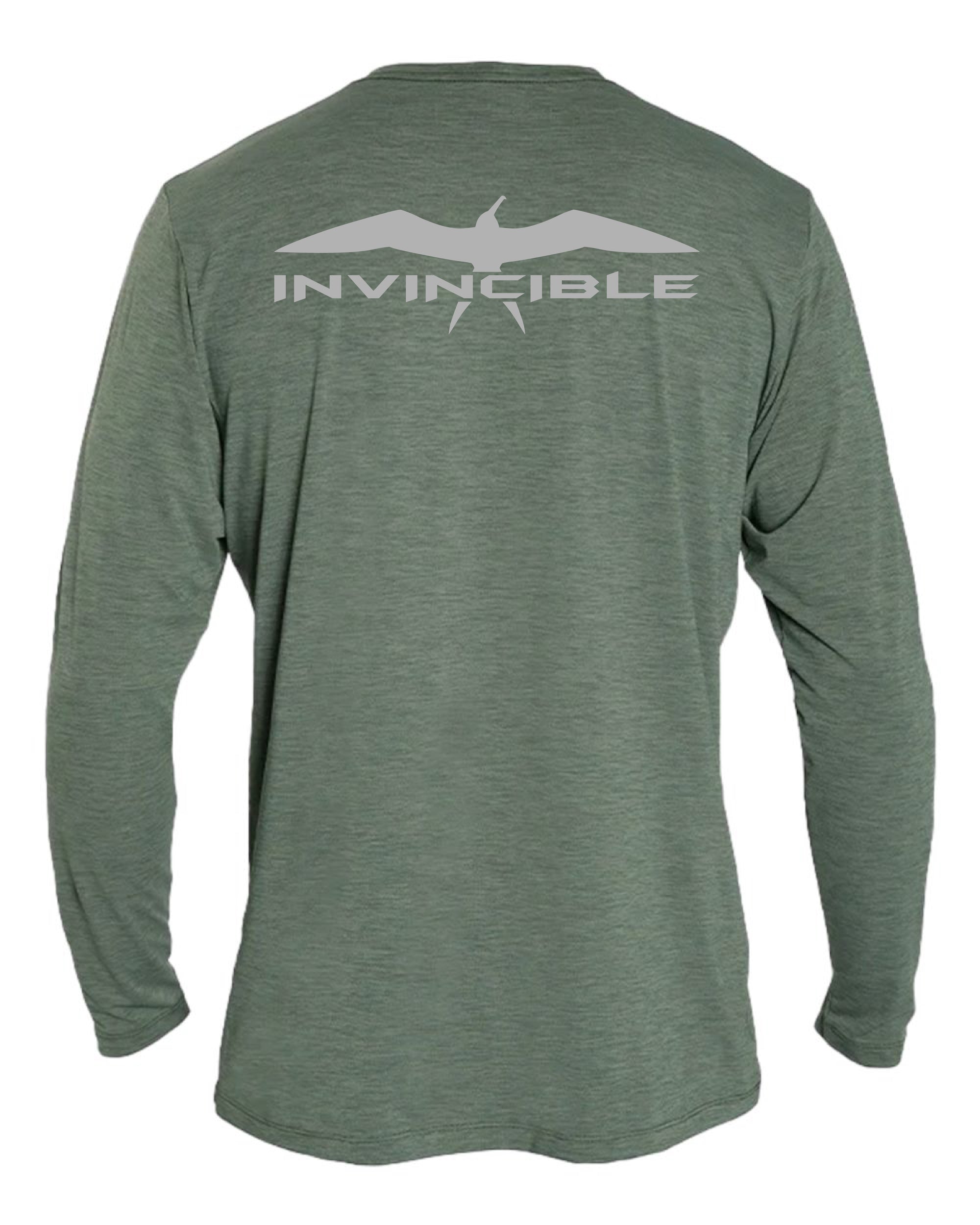 Invincible Anetik Battleground Low Pro Tech Long Sleeve Dark Olive Heathered