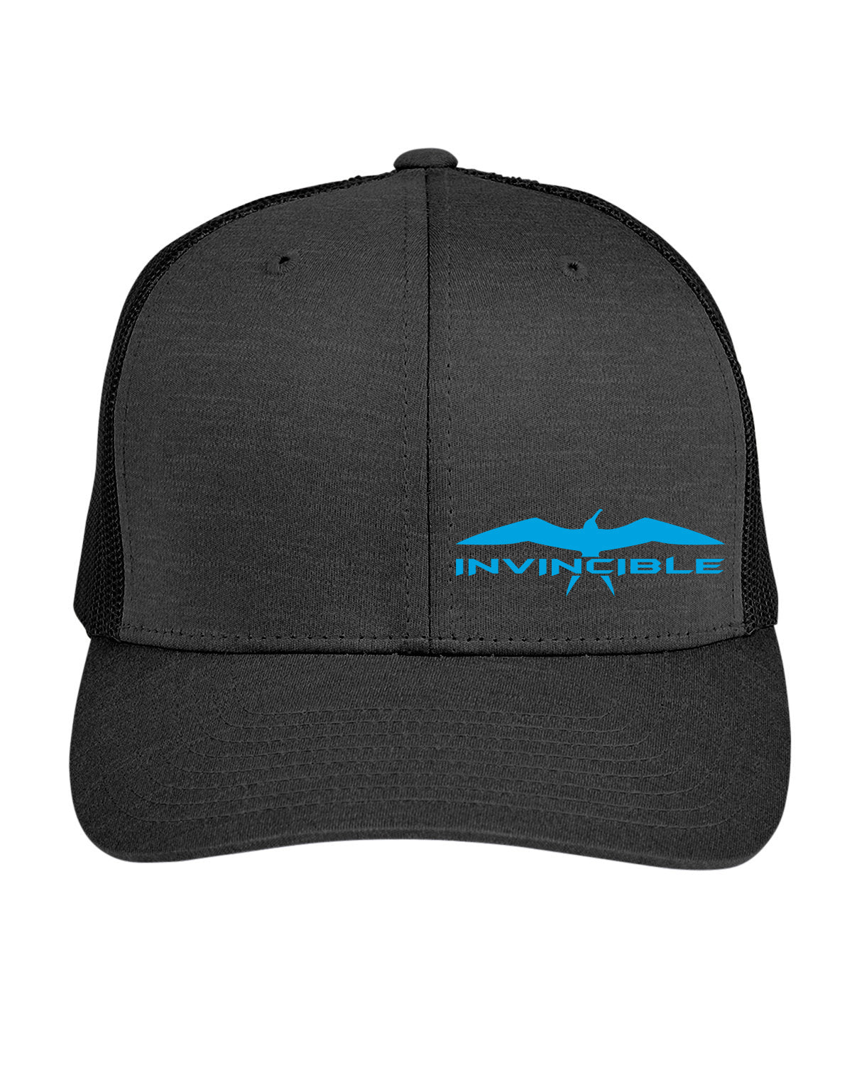Invincible Black/Black Trucker Hat