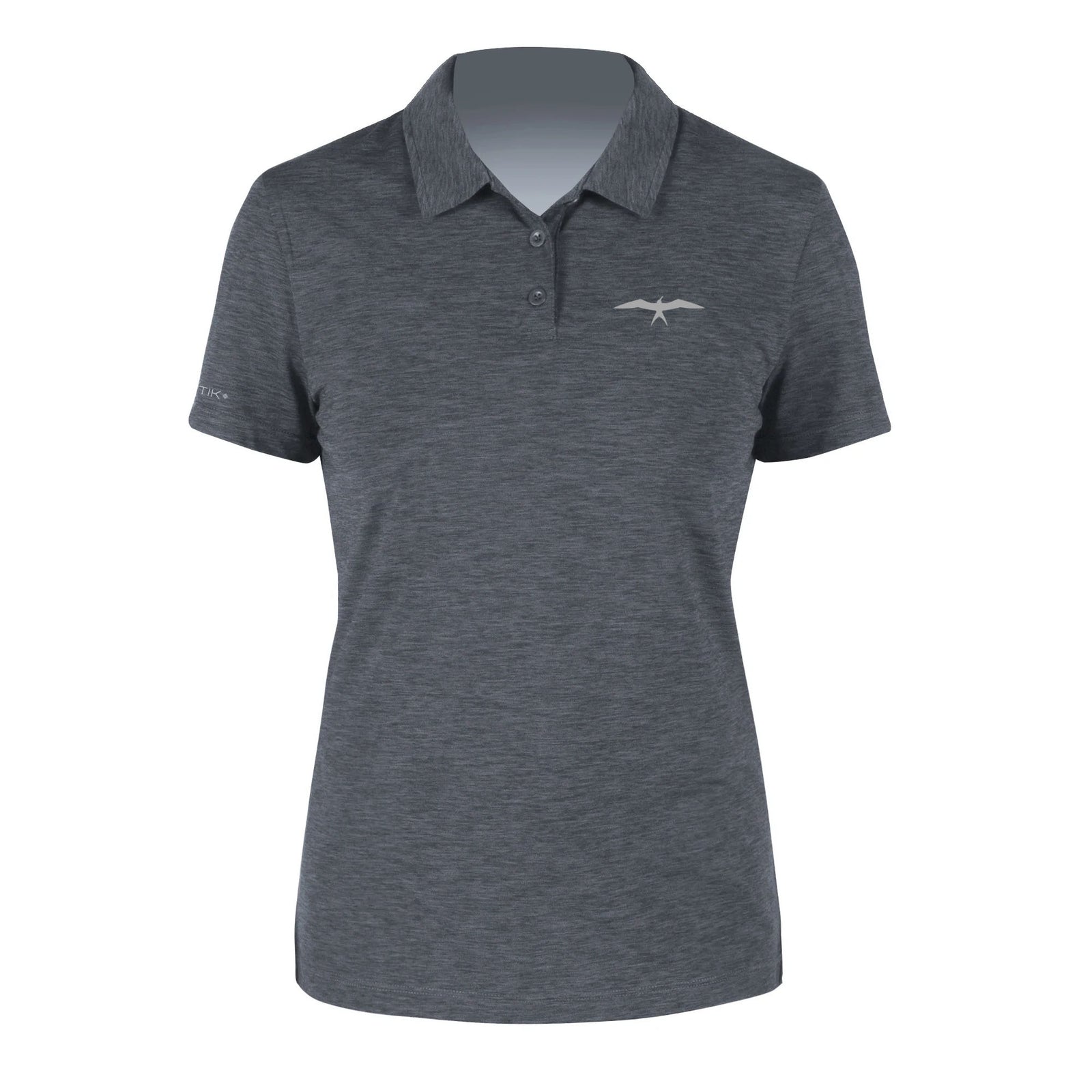 Invincible Anetik Women's Breeze Tech Polo S/S Charcoal Heathered