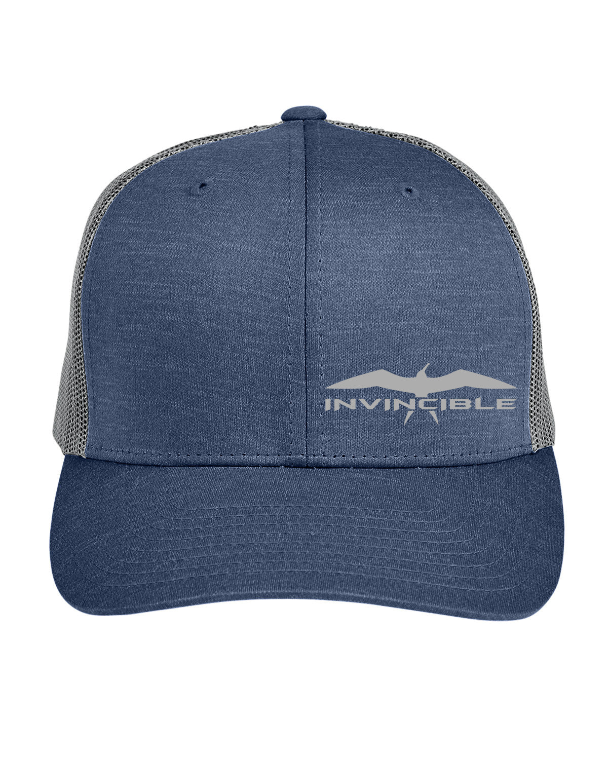 帽子 Huberstore Invincibles Cap NAVY Invincible Navy/Grey Trucker Hat - Invincible Boats Apparel